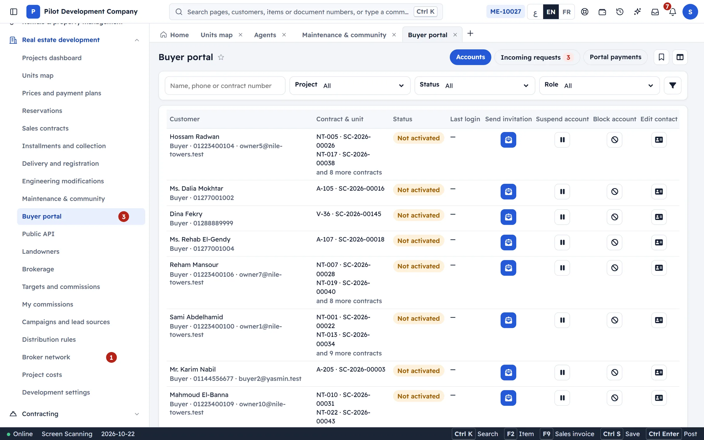 Buyer portal